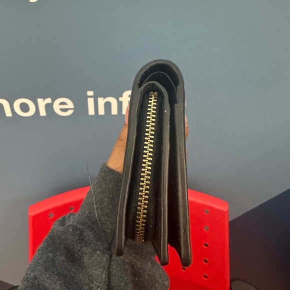 Coach Pebble Leather Snap Wallet (Black) - Picture 4 of 10